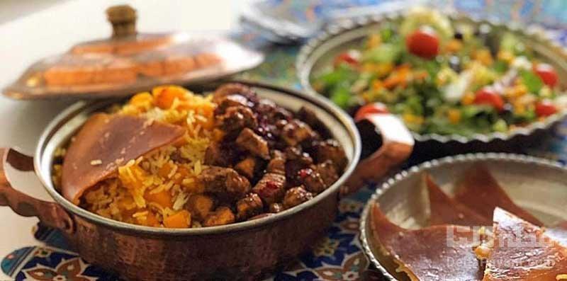 کدو حلوایی پلو؛ یک غذای پاییزی از شمال ایران